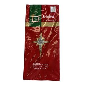 Brite Star‎ Christmas Tinsel Icicles 1000 Strands Silver Flame Retardant 18"